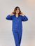 Midnight Blue Satin Set